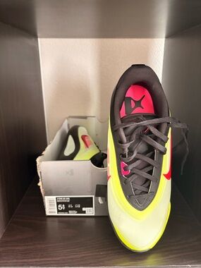 Nike Kids Neon Yellow and Hot Pink Sneakers